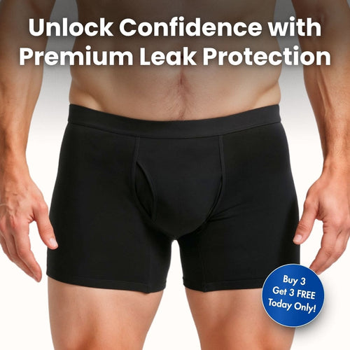 Men's Ultra-Absorbent Incontinence Boxer Briefs