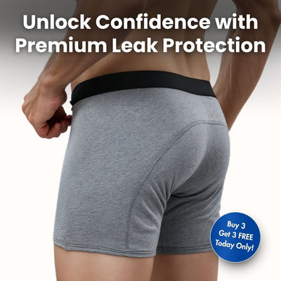 Men's Ultra-Absorbent Incontinence Boxer Briefs